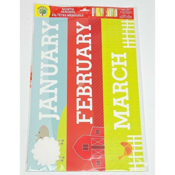 LOT Classroom Decor & TEACHING TOOLS Month Headers Word Strips Punctuation Rules - Picture 3 of 10